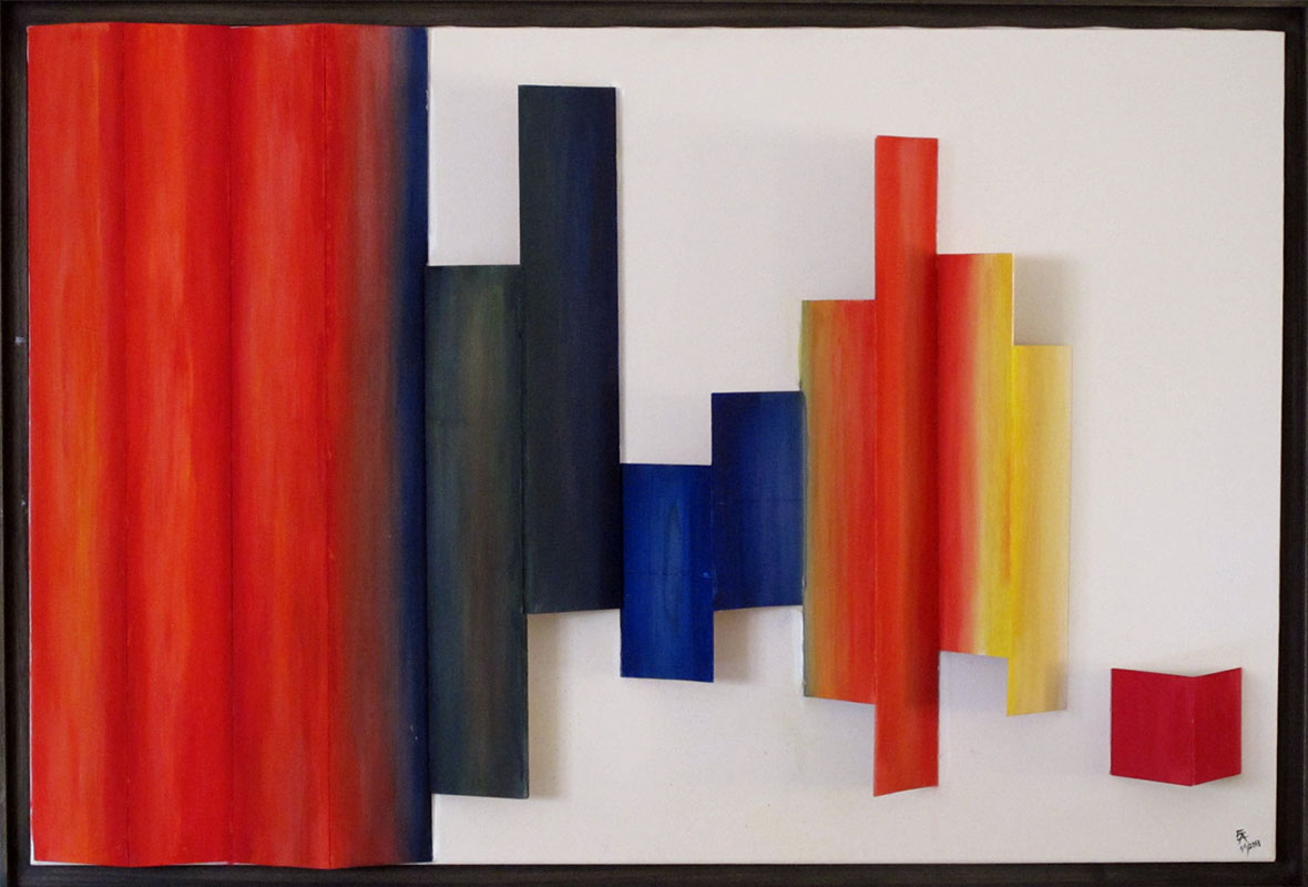 THE COMEBACK | 2012 | WOOD COMPOSITION ON CANVAS | 1,50 x 0,80m